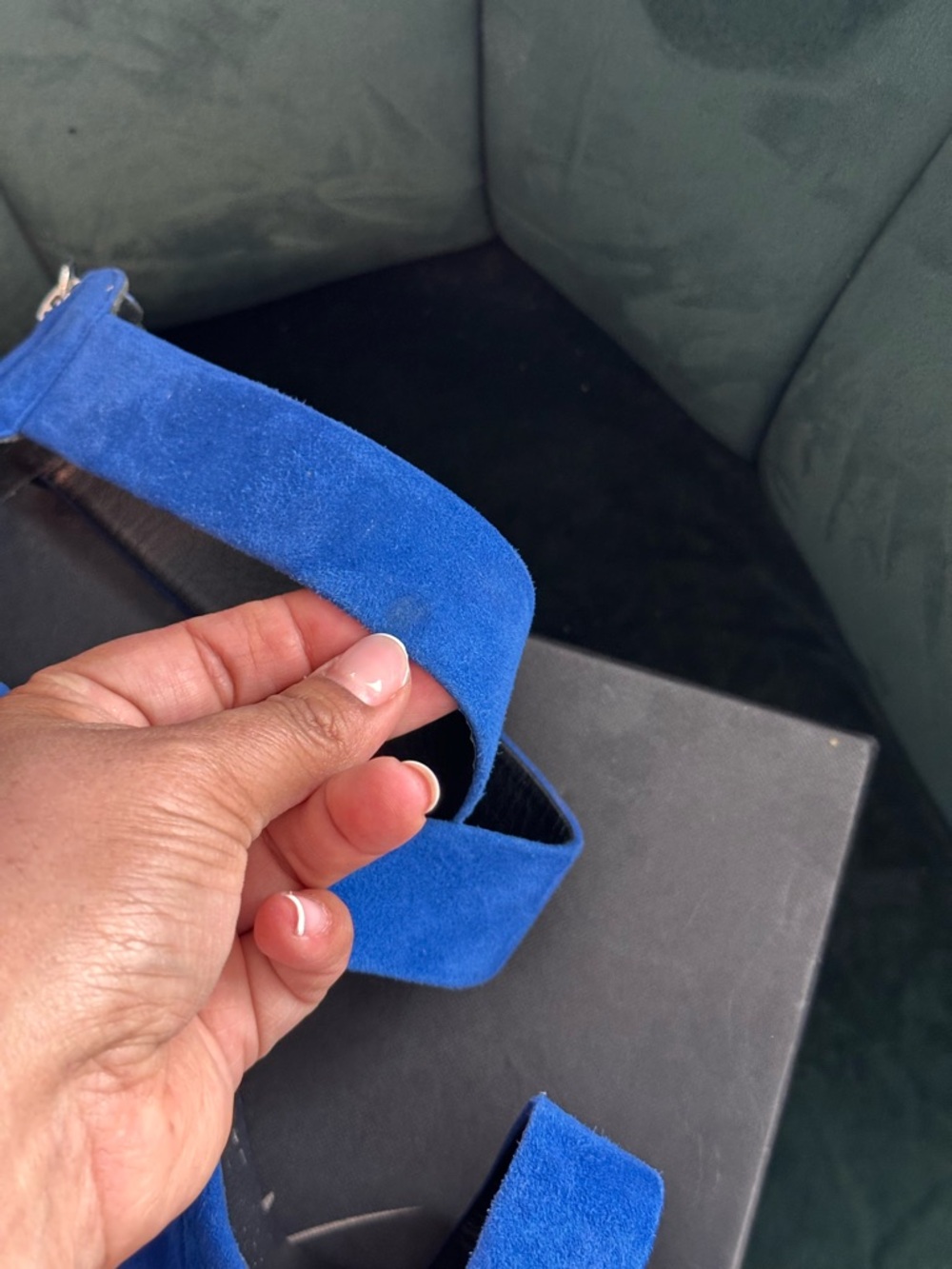 Giuseppe Zanotti Cobalt Blue Suede Platform Sandals - Picture 7 of 13